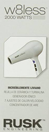 Rusk W8less Hair Dryer with 2000 Watts and Lightweight Design