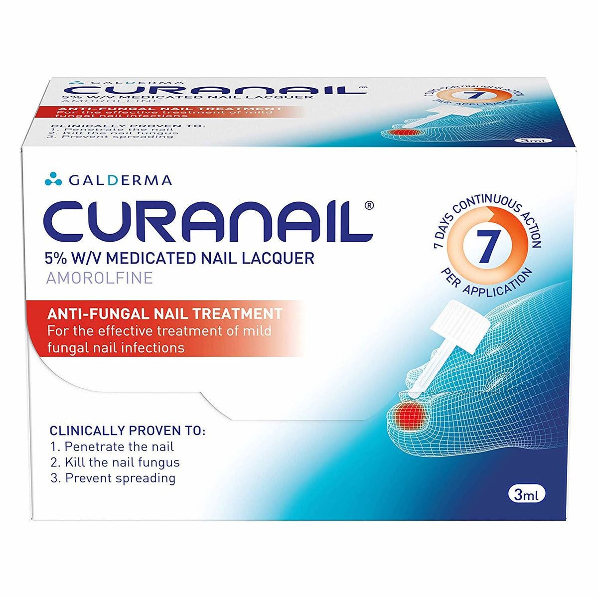 Curanail 5% Fungal Nail Treatment, 3 ml