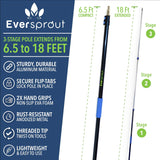 EVERSPROUT SnowBuster Extendable Roof Rake with Never-Scratch Foam Pad, 7-to-24 Foot Length and Up to 30 Ft Standing Reach