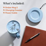 Ember Temperature Control Smart Mug 2, 14 Oz App-Controlled Heated Coffee Cup with Improved Design & 80-Minute Battery Life, White