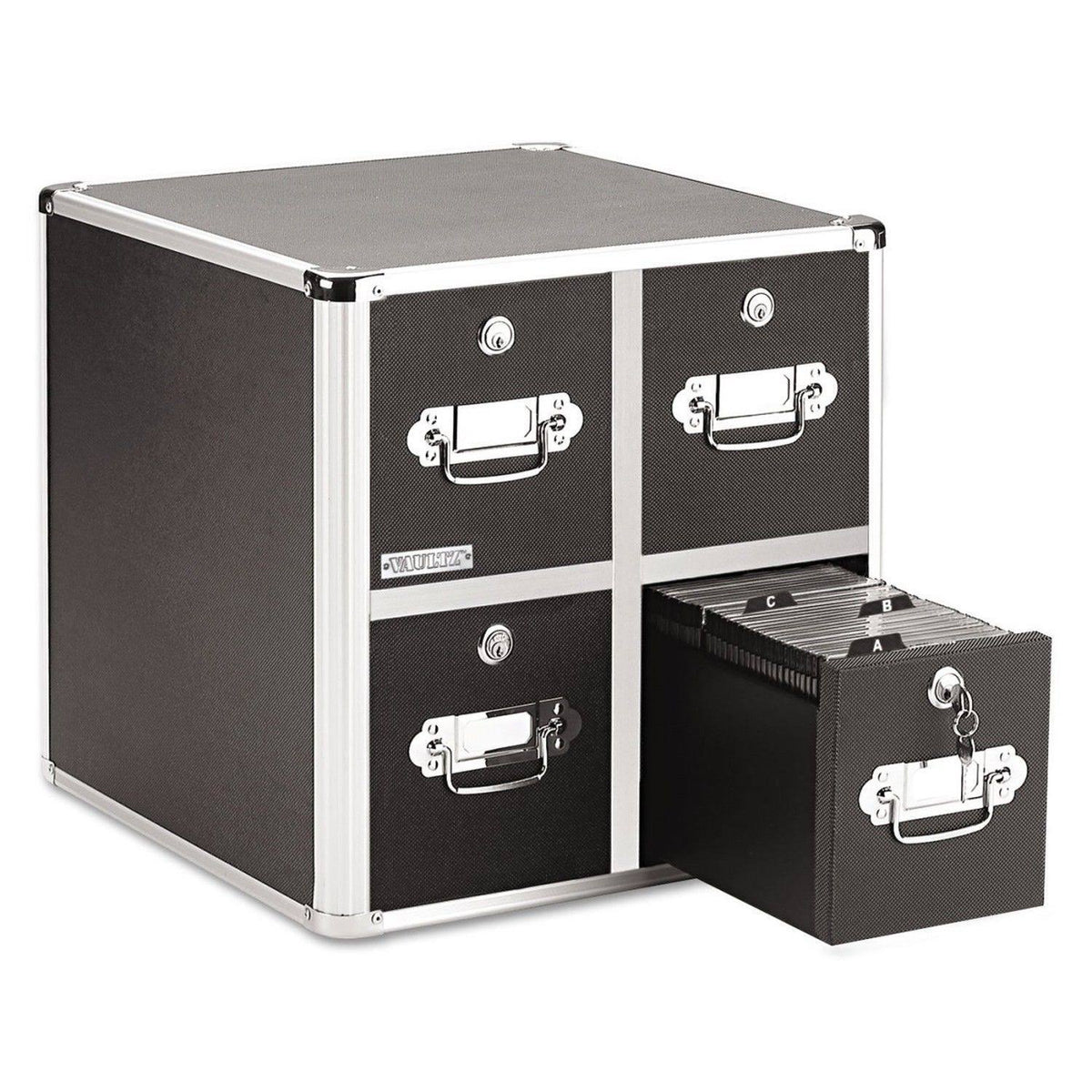 Vaultz 4-Drawer CD File Cabinet for Disc Storage