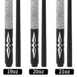 58-Inch Fiberglass and Graphite Composite Billiard Pool Cue Stick, Available in 18oz, 19oz, 20oz or 21oz Weights