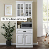 Living Skog Kitchen Cabinet with Microwave Stand and Built-In Storage Shelves