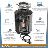 Moen GX Series GX50C Garbage Disposal with 1/2 HP Motor