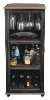 Howard Miller 547915 Brayton Wine and Bar Cabinet Door Organizer Trays, Small Brown