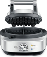 Brushed Stainless Steel Waffle Maker with No-Mess Design, Breville BWM520XL