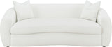 Isabella Upholstered Sofa by Coaster Home Furnishings, White with Tight-Back Seating