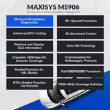 Autel MaxiSys MS906 Automotive Scan Tool with ECU Coding, Bi-Directional Control, 31+ Services and All-Systems Diagnostics