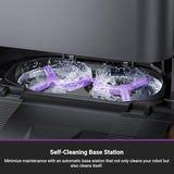 Eureka J15 Pro Ultra Robot Vacuum and Mop with Self-Emptying Base, 16,200 Pa Suction and Flex-Arm Mop, Featuring Hot Water Washing, Hot Air Drying, Anti-Tangle Technology and AI Obstacle Avoidance, Black