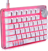 Koolertron One-Handed Mechanical Gaming Keyboard with Programmable Keypad, Rotating Knob, 45 Keys, Blue Backlighting and Blue Switches for Windows PC Gamers