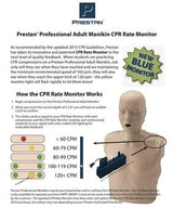 Prestan Adult CPR Training Manikin with CPR Monitor, Light Skin Tone