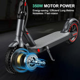 Foldable Adult Electric Scooter with APP Control, 19/25 Mph Max Speed and 21/25/35 Miles Range, 350/500/600W Motor, 8.5/10 Inflatable Tires, UL 2272 Certified