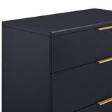 Delta Children Hendrix 3-Drawer Dresser in Bianca White with Bronze Hardware