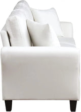 SZLIZCCC 78-Inch Cream Velvet Three-Seater Sofa with Soft Seating for Living Room, Apartment or Bedroom