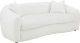 Isabella Upholstered Sofa by Coaster Home Furnishings, White with Tight-Back Seating