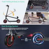Foldable Adult Electric Scooter with APP Control, 19/25 Mph Max Speed and 21/25/35 Miles Range, 350/500/600W Motor, 8.5/10 Inflatable Tires, UL 2272 Certified