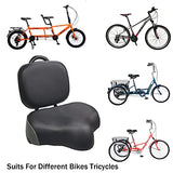 WEEROCK Oversized Bicycle Saddle with Supportive Backrest, Soft PU Cushion Replacement Seat for Mountain Bikes, MTB, Tricycles and Commuter Bikes