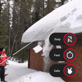 SNOWPEELER Premium Roof Snow Removal Rake with 30 ft. Reach, Designed for Long or Low-Pitched Roofs