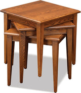 Leick Nesting Table Set with Black and Medium Oak Finishes
