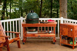 JJGeorge Big Green Egg Outdoor Table for Large Egg with Included Table Cover, Long Table Design