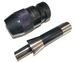 Keyless Drill Chuck for 1/32-5/8-Inch Bits with R8 Shank Adapter, Bridgeport Type