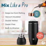 Marble-Finish Stainless Steel Cocktail Shaker