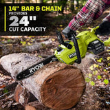 RYOBI RY405010BTL 40V HP Brushless Cordless Chainsaw with 14-Inch Bar, Battery and Charger Not Included