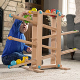 Fat Brain Toys Roll & Go Wooden Marble Run