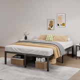 14-Inch Full Platform Bed Frame, Heavy-Duty Metal Mattress Foundation with Underbed Storage, No Box Spring Required, Easy Assembly and Noise-Free Support