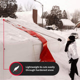 SNOWPEELER Premium Roof Snow Removal Rake with 30 ft. Reach, Designed for Long or Low-Pitched Roofs