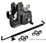 Pats Easy Change Quick Hitch System with Stabilizer Bar, Flexible and Durable, CAT #1, Green