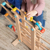 Fat Brain Toys Roll & Go Wooden Marble Run