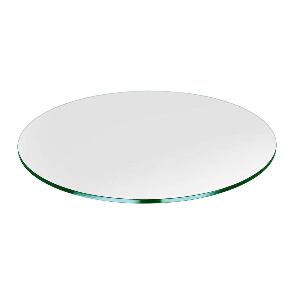 Dulles Glass Clear Round Table Top, 48 Inches in Diameter and 3/8 Inch Thick Tempered Glass