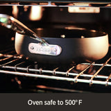 All-Clad HA1 4-Quart Saute Pan, Hard Anodized Nonstick Cookware, Dishwasher Safe, PFOA Free, Black, E7853364