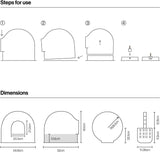 pidan Igloo Dome Cat Litter Box Furniture with Extra-Large Interior, Dog-Proof Design and Modern Minimalist Dot Styling