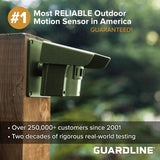 Guardline Wireless Driveway Alarm System with 4 Weatherproof Motion Detectors, 1 Receiver and 1/4 Mile Range for Outdoor Home and Property Security