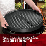 George Foreman Silver Electric Grill for 12+ Servings, Up to 15