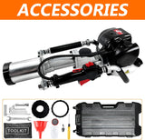 37.7CC 4-Stroke Gasoline T-Post Driver with Air-Cooled Single-Cylinder Engine, 2 Post Driving Heads for Garden Fencing