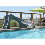S.R. Smith 698-209-58124 Cyclone Right-Curve Swimming Pool Slide, Gray Granite