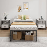 14-Inch Full Platform Bed Frame, Heavy-Duty Metal Mattress Foundation with Underbed Storage, No Box Spring Required, Easy Assembly and Noise-Free Support