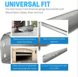 Galvanized Steel Garage Door Vertical Track Replacement Set with Left and Right Rails for 7-Foot Doors and 2-Inch Rollers