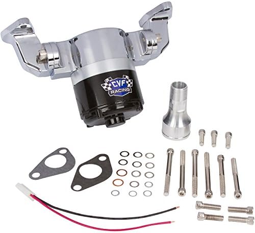 Chrome Aluminum Electric Water Pump for Chevy Small Block Engines, 35 GPM, Compatible with 283, 327, 350 and 400 SBC