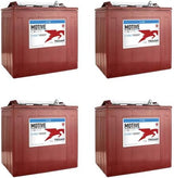 Four Trojan T-105 GC2 6V 225Ah Deep-Cycle Flooded Lead-Acid Batteries