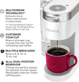 Keurig K-Supreme Single-Serve K-Cup Pod Coffee Maker with MultiStream Technology, 4 Brew Sizes & 66oz Dual-Position Removable Reservoir, Black