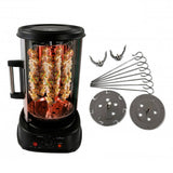 Black NutriChef Vertical Rotisserie Oven for Rotating Kebob Cooking