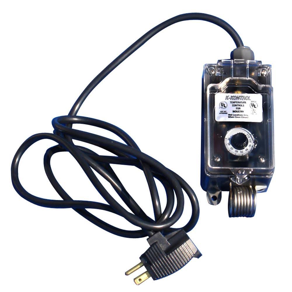 Ice Eater by Power House 120V Thermostat for Salt or Fresh Water with Adjustable 0 to 80 Temperature Settings