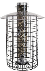 Droll Yankees 344305 Caged Sunflower Bird Feeder, Squirrel-Proof Design, 20-Inch, Black
