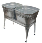 Dover HDQTUOG Twin Wash Tub with Freestanding Stand and Drain