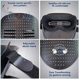 Gesture-Sensing LED Costume Mask by Mr.Pang, Featuring Transforming Light Effects for Halloween, Cosplay and Masquerades, Adult and Kids