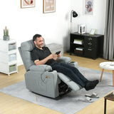 YITAHOME Dark Grey Power Lift Recliner with Massage, Heat, USB Ports, Cup Holders, Remote Control, and a Spacious Fabric Seat